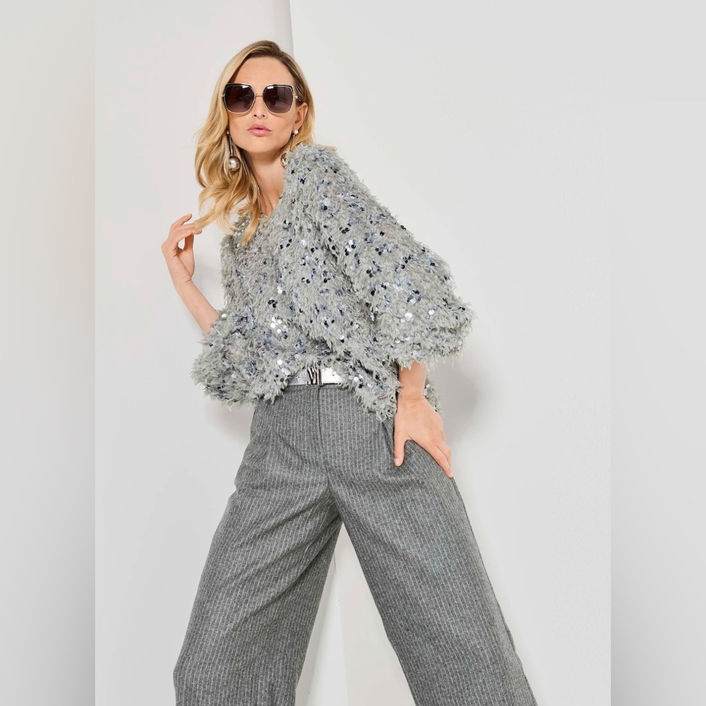 Sweatshirt met glamoureuze touch